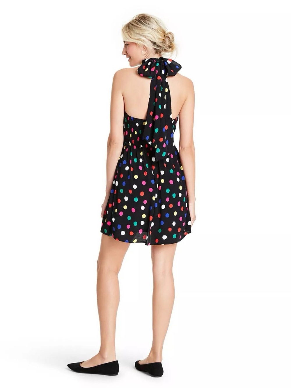 RIXO for Target Black Polka Dot Sleeveless Halter Dress .
Size L - Picture 3 of 13